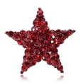 thumbnail image 3 of Broches de estrella de diamantes de imitación rojos para mujer, accesorios de joyería para fiestas y bodas, palma roja 1, 3 of 4