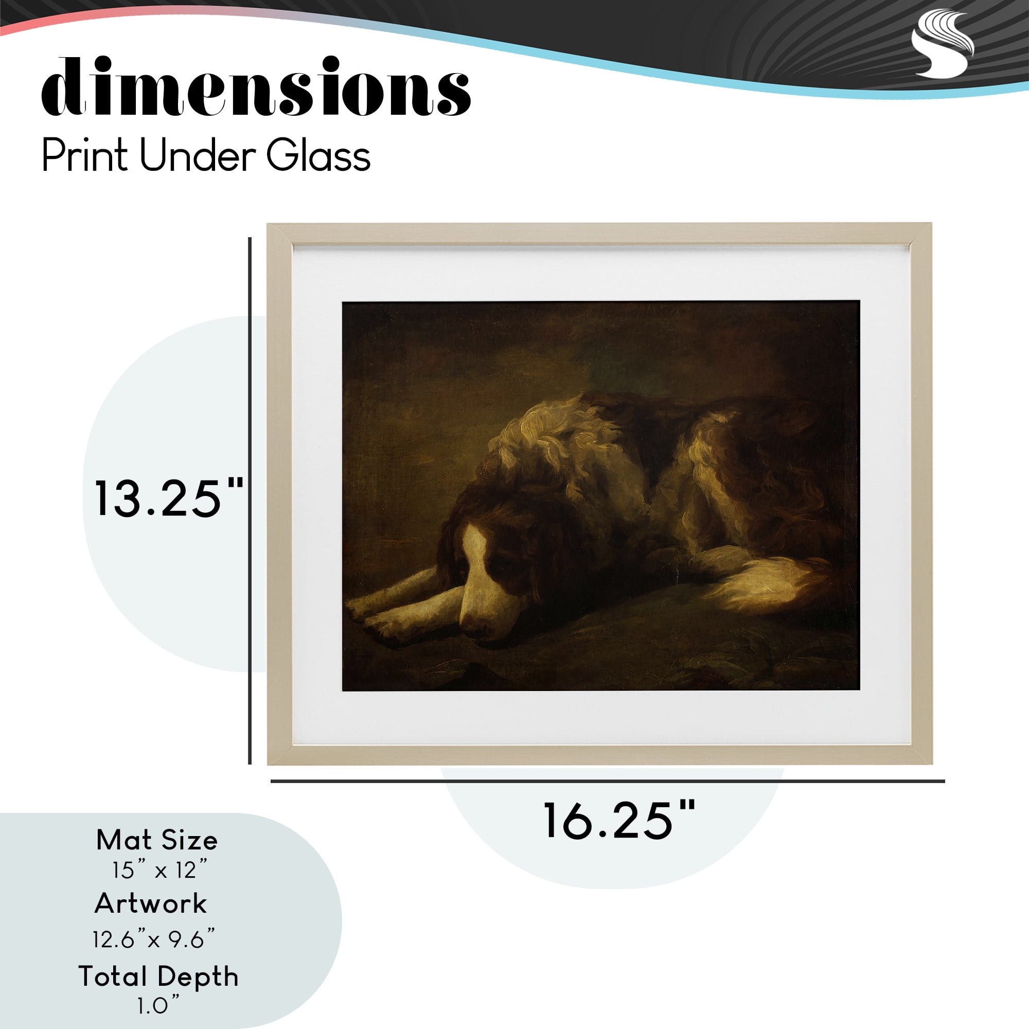 Stupell Industries Dim Lighted Classic Dog Birch Framed Print Under Glass, design by Lil' Rue