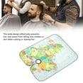thumbnail image 4 of Hair Cutting Cape, Multifunctional Hairdressing Cloth Cape Waterproof Professional Neckline Adjustable Map Print  for Home, 4 of 8
