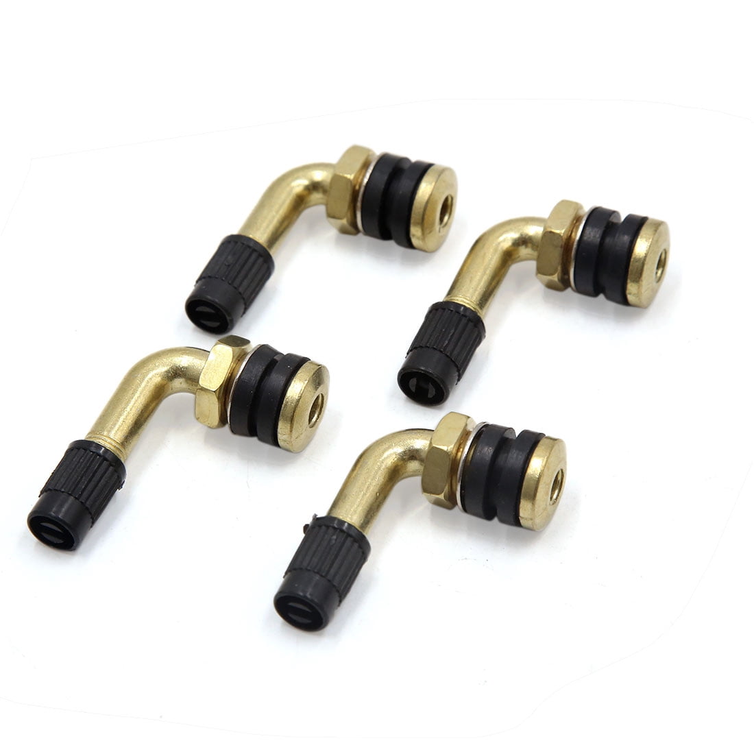 Válvula De Neumático Sin Cámara 90 Grados Sourcing Map - Plateada, Diámetro 7.5mm, Pack De 4