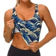 thumbnail image 3 of Easygdp Japanese Water Wave Seamless Sports Bra for Women, High Impact Yoga Exercise Athletic Bras - Available in Various Sizes-, 3 of 8
