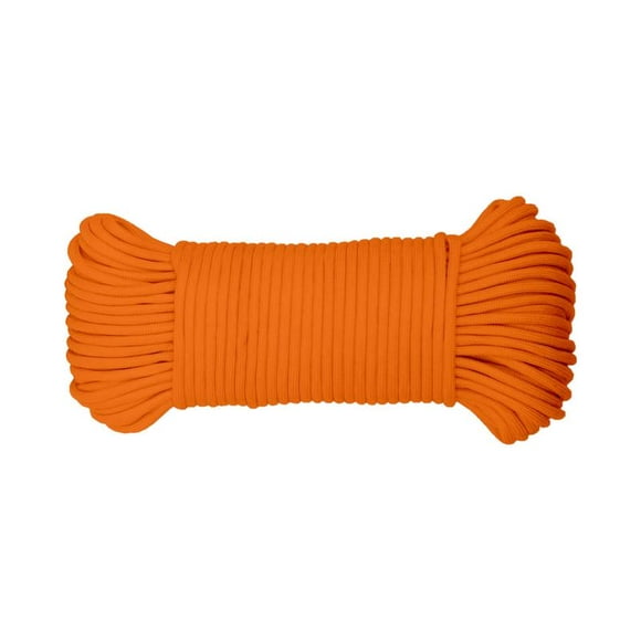 Cordón de paracaídas trenzado con diamantes de Rope Koch Industries, 5/32 pulgadas, color naranja
