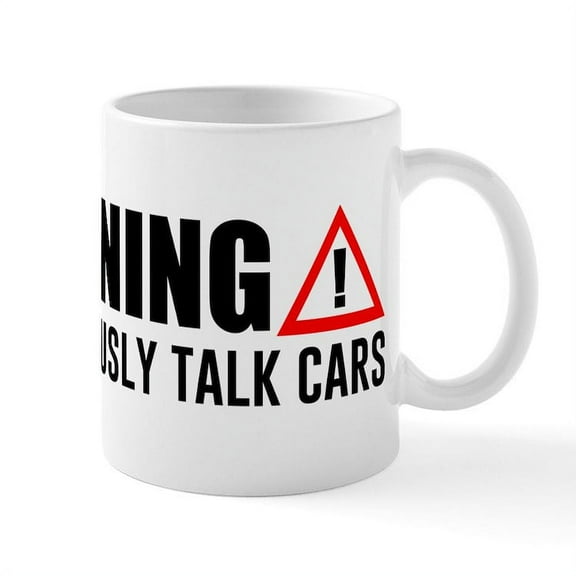 CafePress - Warning May Spontaneously Talk C - 11 oz Ceramic Mug - Novelty Coffee Tea Cup