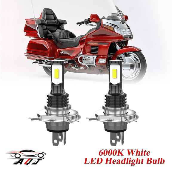 Compatible with Honda GL1500 Goldwing 1988-97, 2-Pack H4 9003 HB2 Led Headlight Bulbs Motorcycle Bulb,1700lm 6500K Cool White, 12v-24v DC