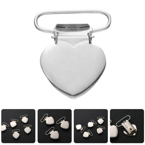 Masteelf 10 Pcs Fashion Suspender Metal Clips DIY Pacifier Supplies Child