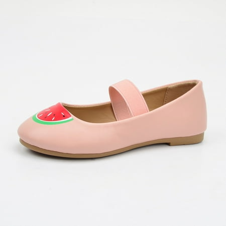 

Hawee Girls Summer Watermelon Print Ballerinas Flats Pumps Slip-Ons Size 8-11.5