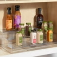 thumbnail image 2 of Plastic 3-Tier Expandable Shelf Clear Kitchen & Pantry Organizer, Polyethylene, Spot Clean, 13.5" Width, 2 of 3
