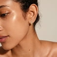 thumbnail image 2 of VEEDOFA 14K Gold Plated Huggie Hoop Earrings for Women, 5A+ CZ, 8/12/16/20mm,jewelry gift, 2 of 7