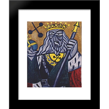 King of clubs 20x24 Framed Art Print by Olga Rozanova