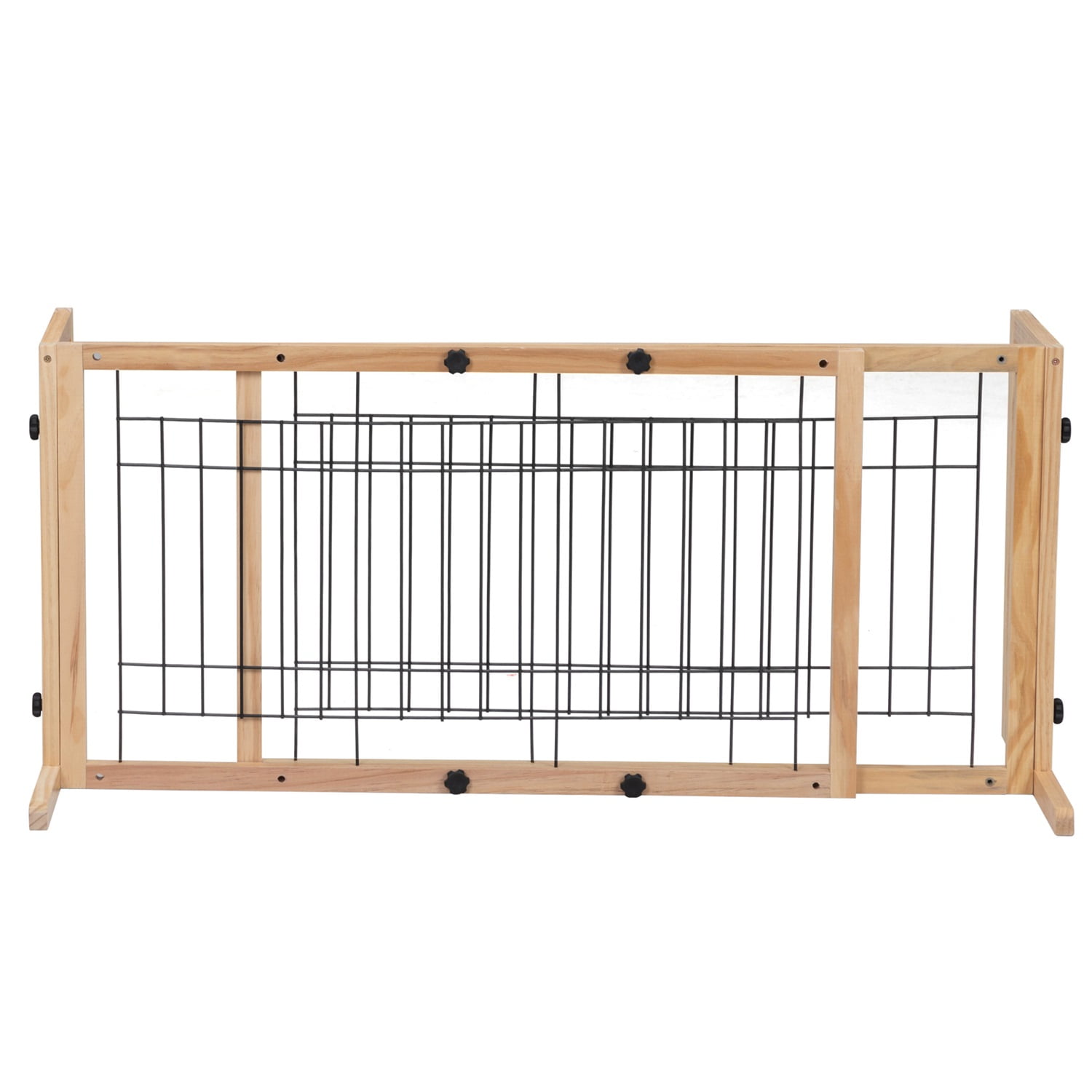 Pefilos Freestanding Pet Gate Adjustable from 40"- 71" Sturdy Solid Wood Dog Gate for Indoor Stairs, Orange Pefilos Freestanding Pet Gate Adjustable from 40"- 71" Sturdy Solid Wood Dog Gate for Indoor Stairs, Orange