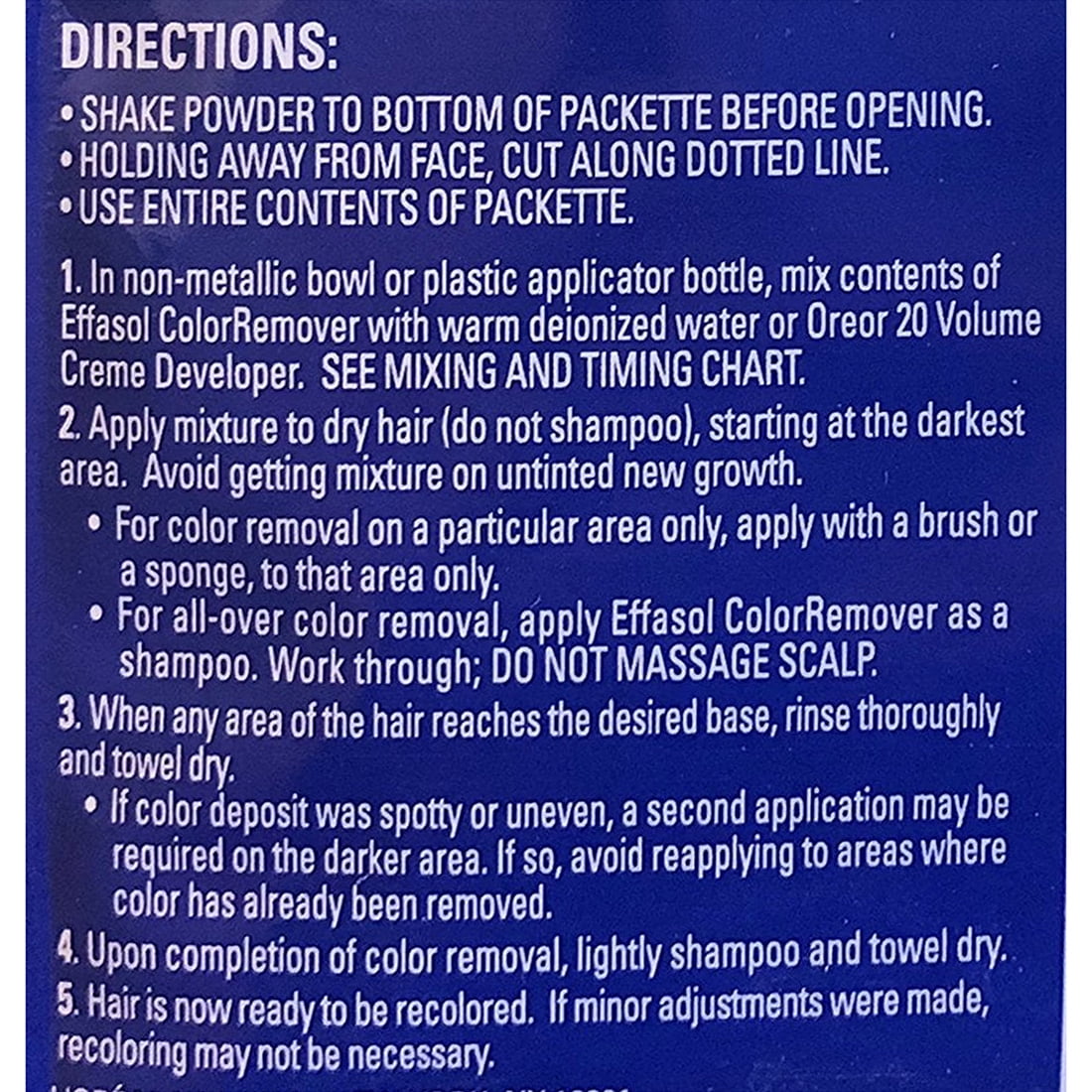 Loreal Effasol Color Remover, Leaves Hair Ready For Recoloring, 1