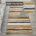 thumbnail image 4 of Better Trends 20" x 60" Bathroom Runner Mat, 100% Polyester Non-Slip Bath Rug, Water Absorbent, Machine Washable Griffie Collection - Yellow, 4 of 8
