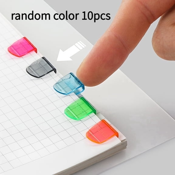 100PCS Colorful Mini Plastic Page Clips | Notebook Divider Markers, Office Organization Tool