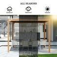 thumbnail image 5 of Mondawe 10'x10' Louvered Pergola, Outdoor Aluminum Pergola with Adjustable Rainproof Roof for Porch ,Deck, Patio, Garden, Wood Grain Color, 5 of 10