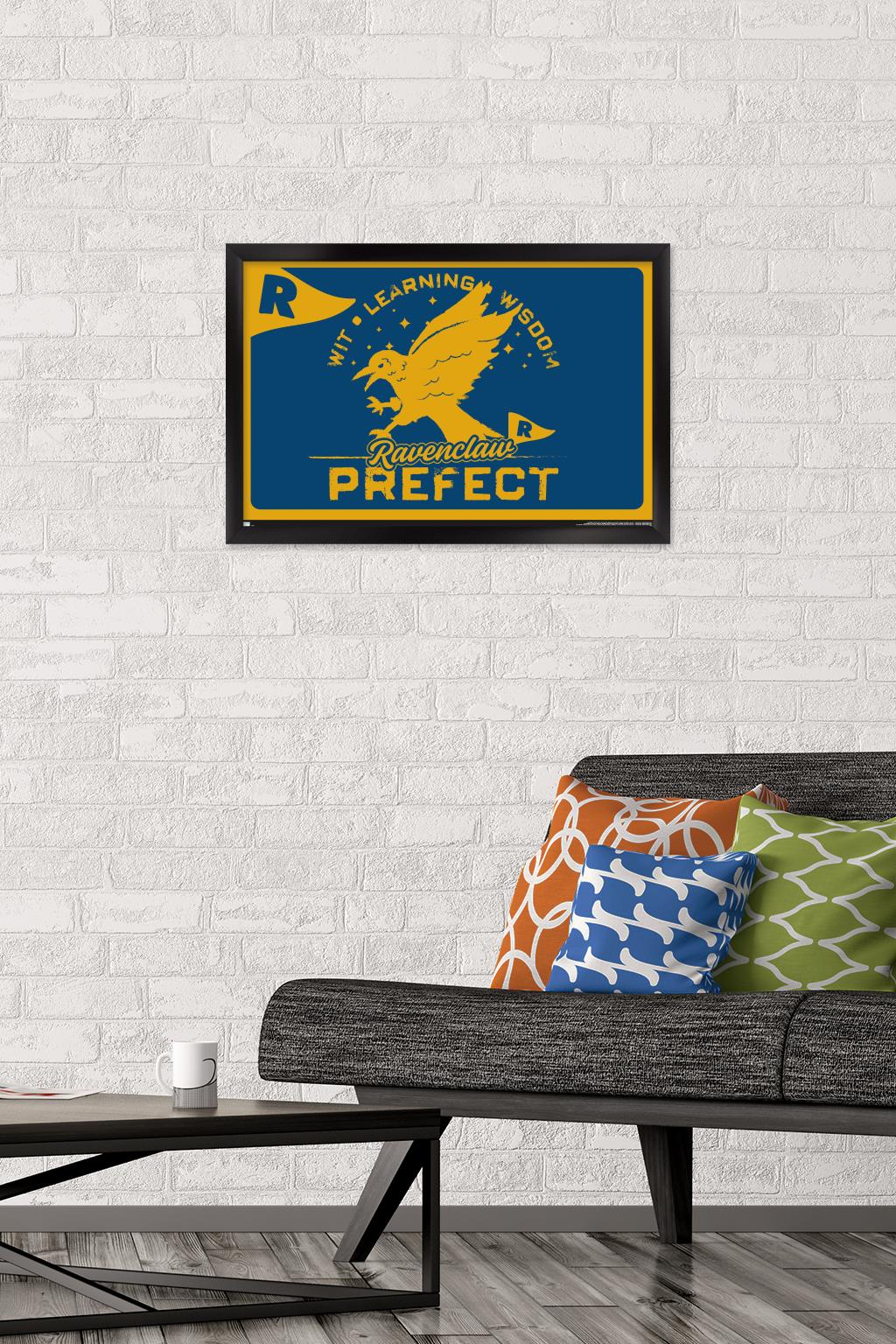 The Wizarding World: Harry Potter - Ravenclaw Clubhouse Crest Wall Poster, 14.725" x 22.375" Framed