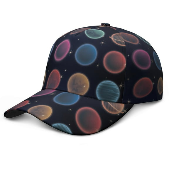 Space Galaxy Astronaut Planet Starry Night Cosmos Baseball Cap – Adjustable Snapback Hat for Sci-Fi Lovers and Space Geeks, Perfect for Sports Fans and Outdoor Activities