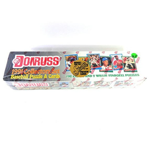 1991 Donruss Baseball Cards Complete Factory Sealed Set of 792 Cards Including Rated Rookies and cards of tpo MLB superstars and Hall of Fame Stars!!