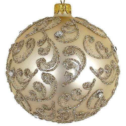 D Handmade Mouth Blown Glass Champagne Stones Ornament Christmas Tree Decor Walmart Com Walmart Com