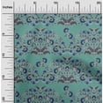 thumbnail image 1 of oneOone Georgette Viscose Fabric Leaves & Floral Block Printed Fabric 1 Yard 42 Inch Wide, 1 of 5