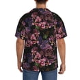 thumbnail image 5 of Fotbe Orchids Flowers print Short Sleeve Button Down Shirts for Men Casual Summer Beach Wrinkle Free Shirt-Small, 5 of 7