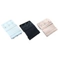 thumbnail image 1 of facefd 3Pcs Bra Buckle Three Row Elastic Long Bra Buckle Bra buckle black Extension 3 Hook Narrow, 1 of 1
