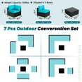 thumbnail image 6 of Tappio 7 Pieces Outdoor Patio Furniture Sets, PE Rattan Wicker Patio Conversation Sectional Set with Washable Thick Cushions and Coffee Table, Black/Blue, 6 of 9