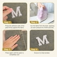 thumbnail image 4 of Uxcell Iron on Pearl Letter A Patches, Pearl Rhinestone A-Z Alphabet Self Adhesive Sew on Patches, Glitter Letter Applique for Clothes Fabric DIY Backpack, White, 4 of 6