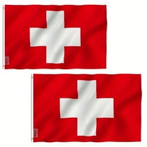 Anley2 Pack Fly Breeze 3x5 Foot Switzerland Flag - Swiss Flags Polyester