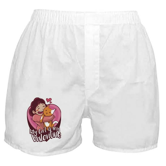 CafePress - My Cat Is My Valentine - Men's Novelty Boxer Shorts