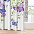 thumbnail image 3 of Flower Butterfly Blackout Thermal Insulated Curtains, Purple Floral Spring Botanical Curtain Rural Top Grommet Window Treatments For Bedroom Living Room Decor 42"W x 96"L (Pack of 2), 3 of 6