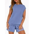 thumbnail image 3 of PRETTYGARDEN Women's 2 Piece Lounge Shorts Sets Summer Travel Outfits Casual Beach Vacation Clothes Matching Sweatsuits, 3 of 10