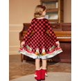 thumbnail image 6 of Arshiner Girls Long Sleeve Stretchy Dress A line Twirly Skater School Party Dress, 6 of 6