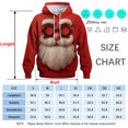 thumbnail image 5 of Rebaike Santa Face Christmas Hoodie for Men Women, Funny Holiday Pullover Sweatshirt with Beard Glasses Graphic, Ugly Xmas Party Unisex Winter Casual Hoodie Gift, 5 of 8