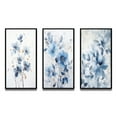 thumbnail image 2 of Designart "Tender Ginkgo Leaves in Blue Watercolor I" Leaves Framed Wall Art Set Of 3 - Blue Leaves Frame Canvas Set For Living Room Decor, 2 of 6