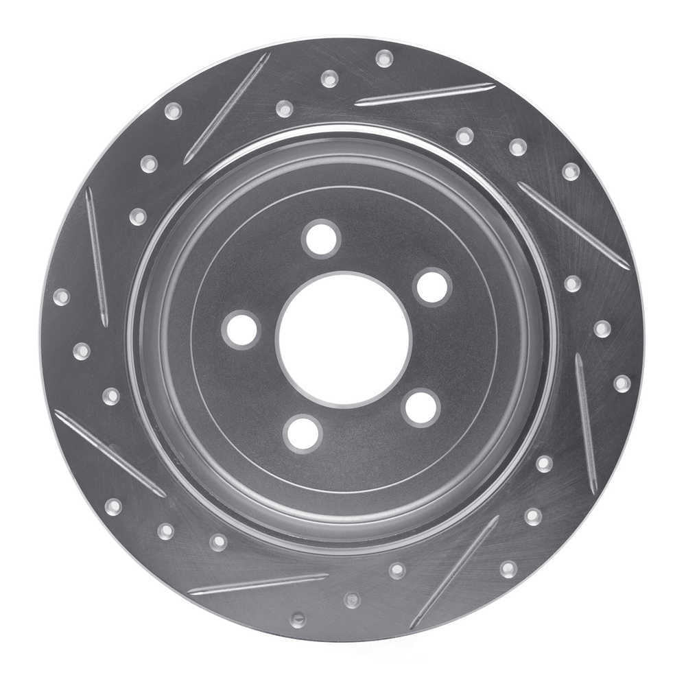 Dynamic Friction Company 631-42019L DFC Brake Rotor - Drilled And Slotted - Silver