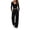 Black, variant on DYTTDG Women’s 2‑Piece Outfit Set, V‑Neck Long Sleeve Crop Top & Drawstring Elastic Waist Wide Leg Pants with Side Pockets, Solid‑Color Casual Loungewear Suit for Fall Winter Daily
