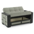 thumbnail image 3 of Ottomanson 63" Convertible Loveseat Sleeper with Storage, Modern Chenille Sofa for Small Spaces, Gray, 3 of 6