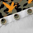 thumbnail image 4 of jejeloiu Western Farmhouse Camo Blackout Curtains Set of 2 (52x84 Each),Orange Mallard Duck Window Curtains For Teens, 4 of 6