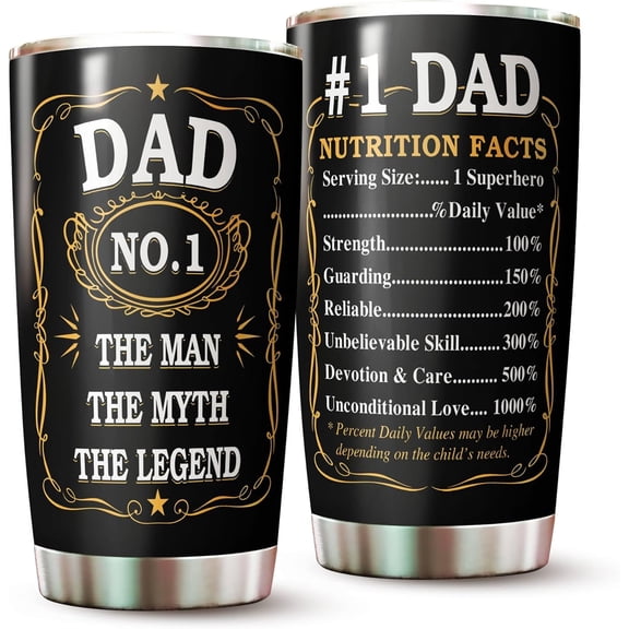 Dad Gifts - Best Tumbler for Fathers Day, Christmas, Birthday - Coffee Mug - #1 Dad Gift