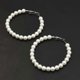 thumbnail image 4 of Big Loop Earrings Round Imitation Pearl Hoop Earrings Elegant Women Jewelry, 4 of 5