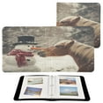 thumbnail image 2 of WOBOGO A Snowman with A Horse Photo Albums 20 pages large capacity DIY self-adhesive page PU leather cover for family wedding anniversary baby vacation photos 24×11.8in, 2 of 9
