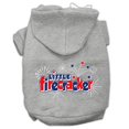 thumbnail image 1 of Little Firecracker Screen Print Pet Hoodies Grey S (10), 1 of 1