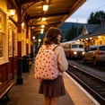 thumbnail image 7 of Tarmeek Corduroy Mini Backpack Cute Floral Daypack Strawberry Print Bag Small Backpack Lightweight Adjustable Straps for Daily Travel Shopping Commute, 7 of 7