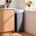 thumbnail image 5 of Plastic Prince 23 Gallon Slim Trash Can Kitchen, Commercial Tall Trash Bin Narrow, Rectangular Slim Jim Skinny Garbage Can for Home Garage Cabinet Restaurant, Gray, 5 of 9