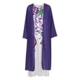 thumbnail image 5 of Womens Summer Dresses Plus Size Flowy Elegant Floral Print Plus Size Sleeveless Maxi Dress and Chiffon Coverups Two-Piece Set, 5 of 7