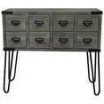 thumbnail image 2 of eHemco Antique Metal Legs Storage Console Table with 8 Drawers, Gray, 2 of 4