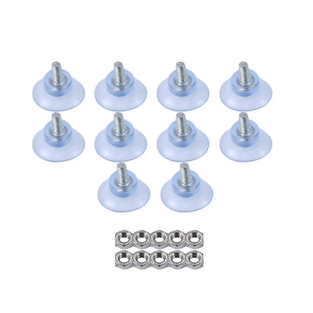 10-pack Rubber Strong Suction Cups Replacement For Glass Tabletops With M6 Screws