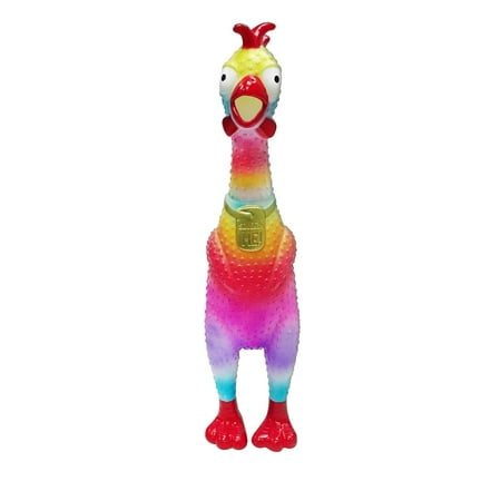 Animolds Mini Tie Dye Screaming Chicken Non Toxic Rubber Chicken Toy Best Chicken Toys for Kids and Adults (Best Dog For Single Woman)