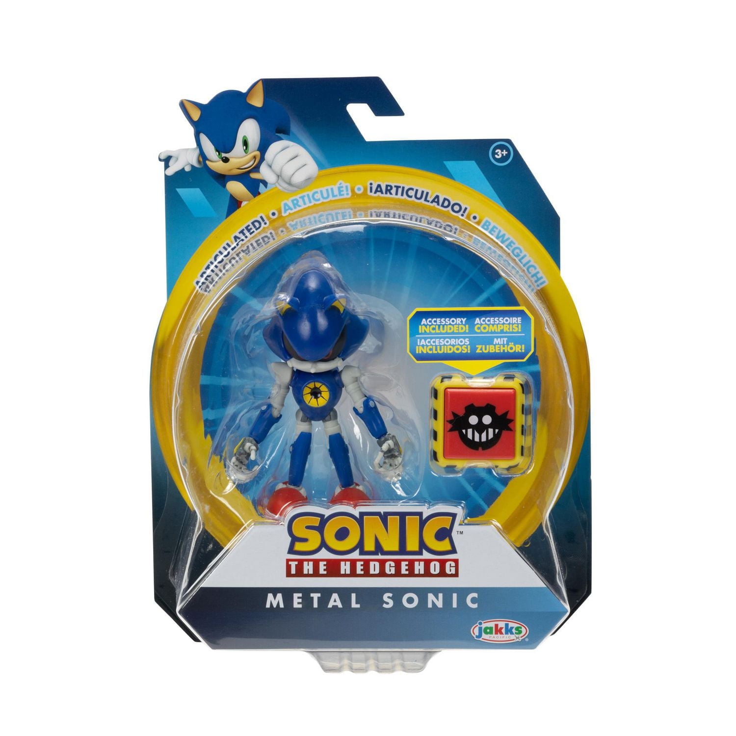 Sonic 4 Inch Figure - Metal Sonic with Trap Spring