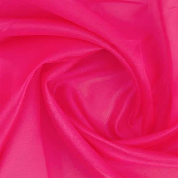 Zelouf Isolde Metallic Organza , Sewing, DIY, Crafts Fabric by the Yard, Hot Pink, 3 Yard